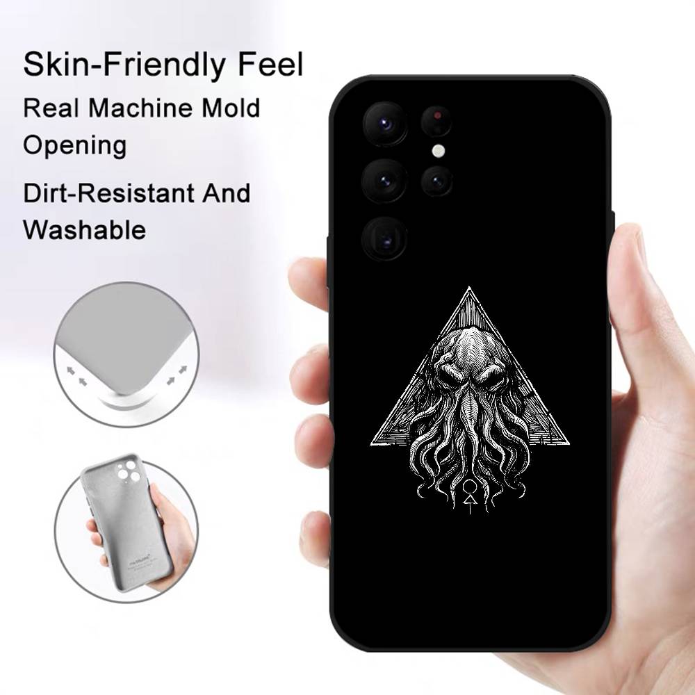 H.P. Lovecraft c-Cthulhu movie Phone Case for Samsung S series s20 s21 s22 s23 s24 FE Plus Ultra TPU Soft to Skin-friendly case
