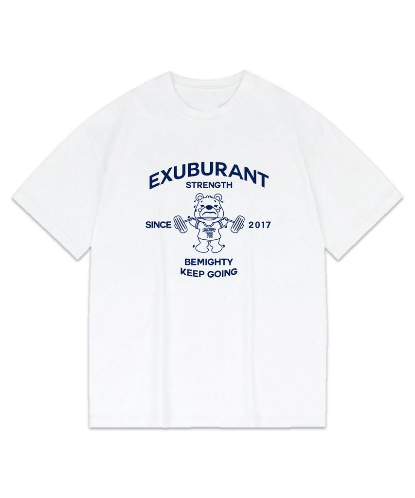 BEMIGHTY Keep Going Bear Oversized Short Sleeve T-Shirt [Dark Gray]