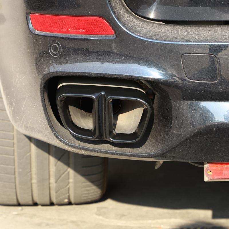 Aluminum alloy Car Tail pipes Muffler Exhaust Pipe Output Cover For BMW X5 F15 2014-2018 X6 F16 2015-2018 (for M Sports Version)