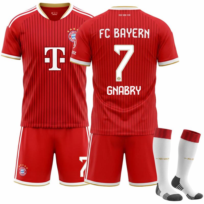 2627 dres fotbalová uniforma 10 Musiala 9 Kane sportovní Bayern domácí Ne. 17 Sada dresů Olise