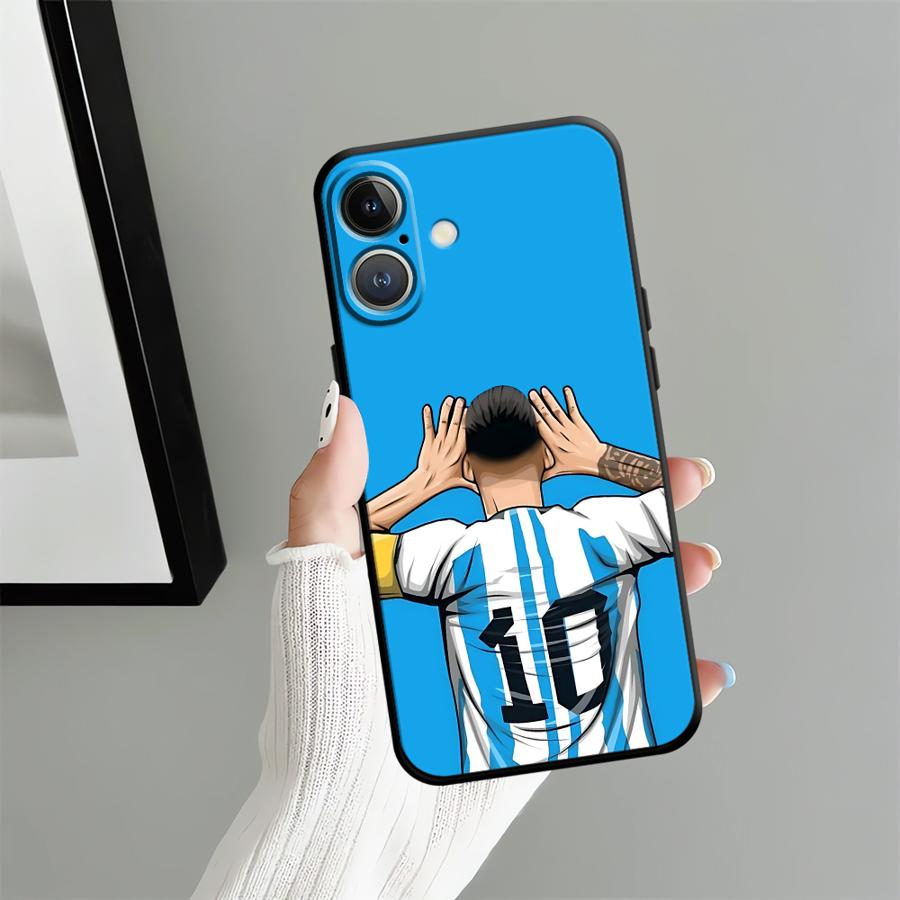 Football Sports Cool Case for iPhone 13 12 11 17 Pro Max 7 8 Air 15 16 14 Plus XS Max XR Black Soft Phone Cover