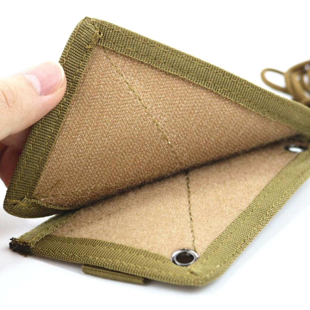 Tactical ID Card Holder Hook and Loop Patch Badge Holder Neck Lanyard Key Ring and Credit Card Organizer