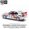Stock Tuoyi Poprace 1:64 Mitsubishi Evo 4th Generation Iv Rally Champion Car Lancer Flower Car Alloy Model Custom Toys Gifts