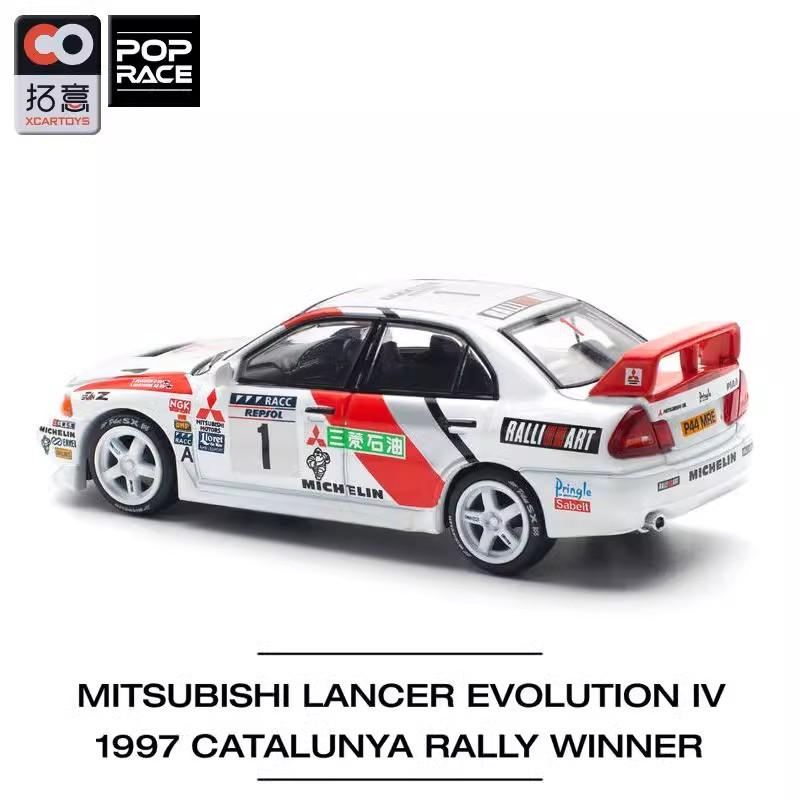 Stock Tuoyi Poprace 1:64 Mitsubishi Evo 4th Generation Iv Rally Champion Car Lancer Flower Car Alloy Model Custom Toys Gifts