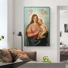 Madonna und Kind mit Engeln Malerei Zatzka Wand Retro Kunst Leinwand Druck Poster Warme Bild für Wohnzimmer Home Decor Cuadros