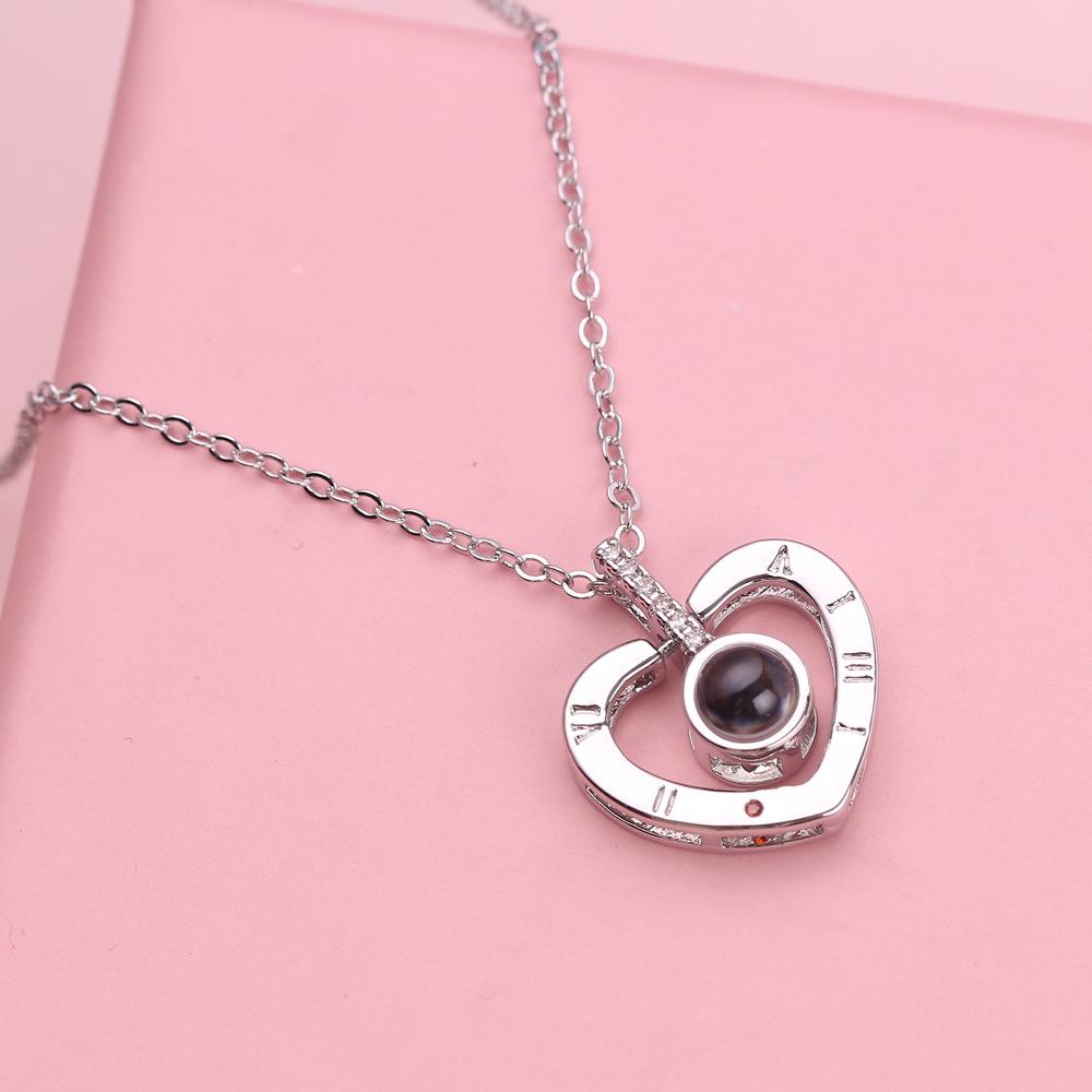 Projection Necklace 100 Languages I Love You Pendant Necklaces For Lover Girlfriend  Creative Couple Romantic Jewelry Gifts