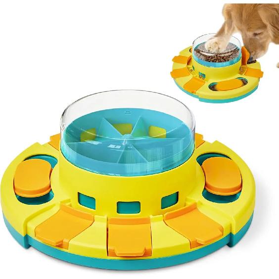 Dog puzzle toy with double layers, slow feeder to relieve boredom and boost IQ