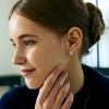 [Silver925] Oval back point hoop earring