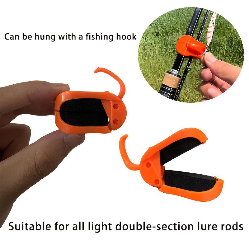 2Pcs Quick-Attach Fishing Rod Clip Tool-Free 1-Hand Holder For Freshwater Rods Storage Racks Secure Grip Tackle Organizer