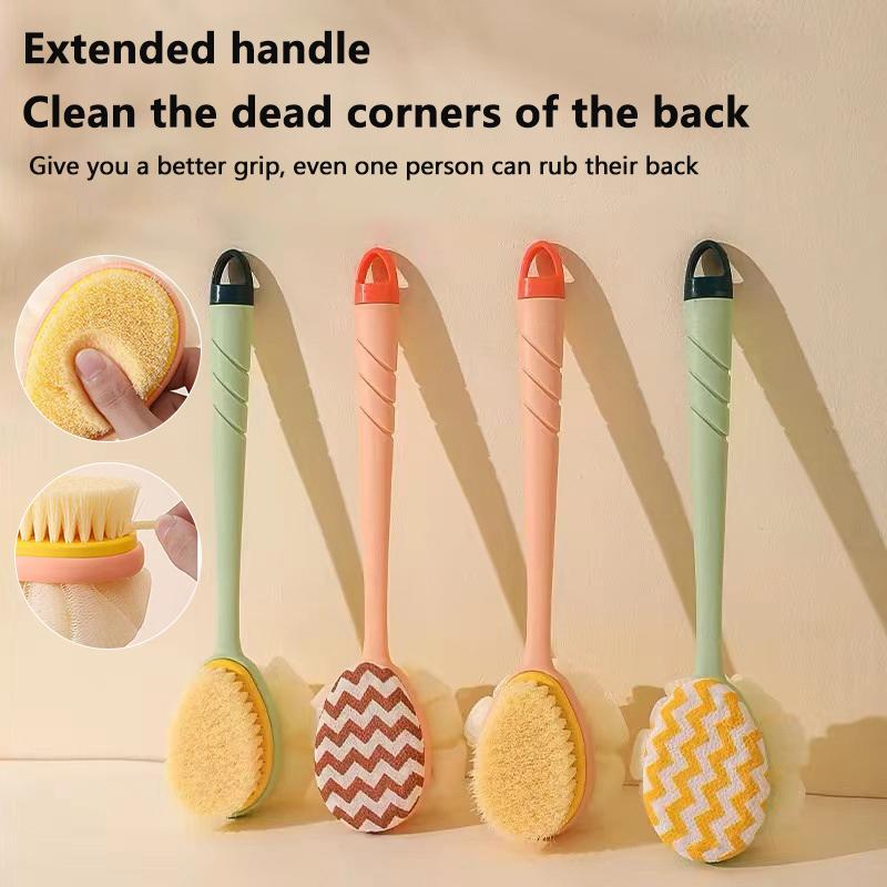 Long Handle Bath Brush Massager Back Rubbing Body Exfoliating Brush Cleaning Tools Soft Shower Tools