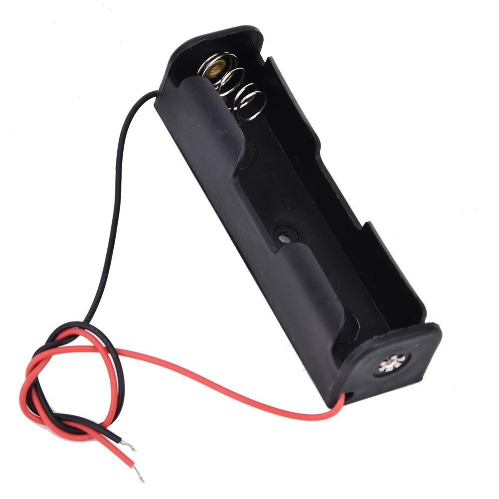 Plastic Battery Case Fit for 18650 3.7V Battery Storage Holder Case with Wire (1 Battery)