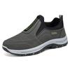 Mens Wide Width Slip-On Casual Shoes Breathable PU Leather Flat Sole Outdoor Leisure Footwear