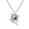 Minimalist Shark Necklace - European & American Style, Versatile Stainless Steel Clavicle Jewelry for Women