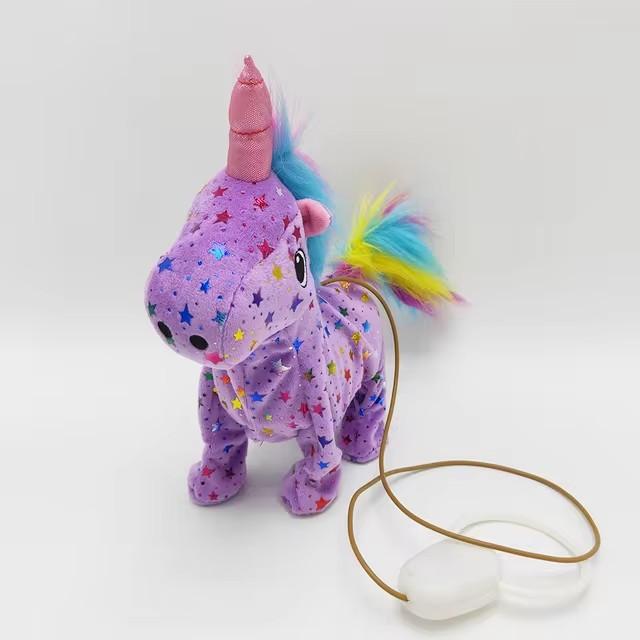 Cute Plush Unicorn Alpaca Toys Girls Kids Walking Talking Plush Electric With Music Toy 35Cm Plush Electric Children'S Gifts