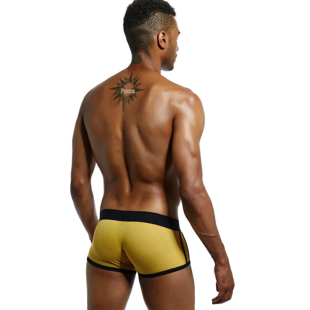 JOCKMAIL Men's Breathable Mesh Boxer Briefs - Erotic Underwear