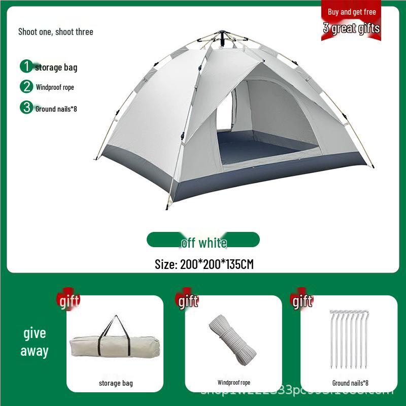 Tenda da campeggio automatica pop-up impermeabile: Attrezzatura Pieghevole Portatile per Uso Esterno/Interno
