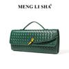 Hot Selling Niche Woven Women's Bag, Horizontal Hand-held Dinner Bag, High-end French Stick Bag, Single Shoulder Crossbody Accordion Bag