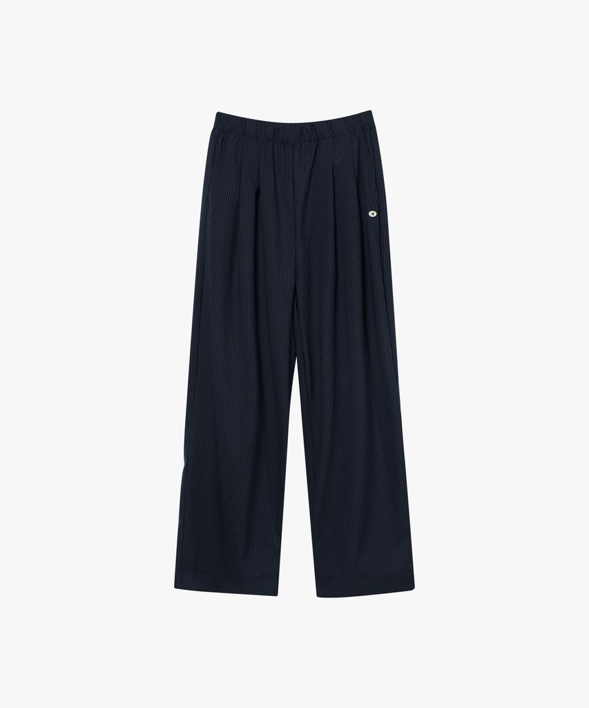 LOSSYROW Two-Tuck Striped Slacks Navy