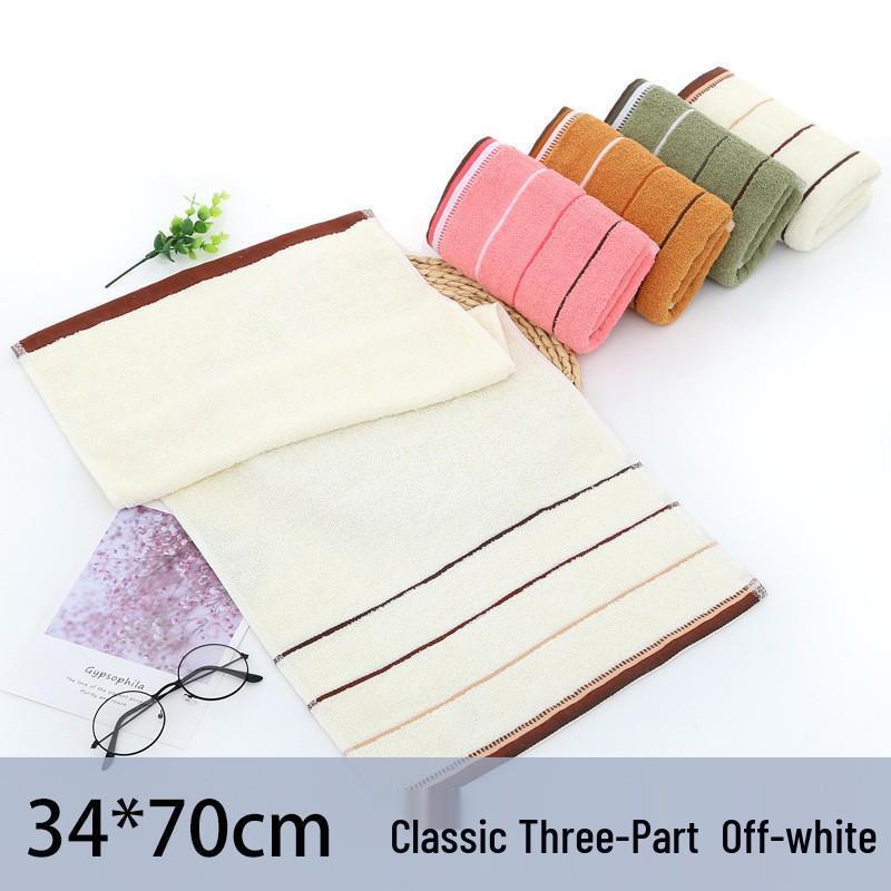 Embroidered Soft Cotton Face Towel - Thick, Absorbent, and Quick-Drying