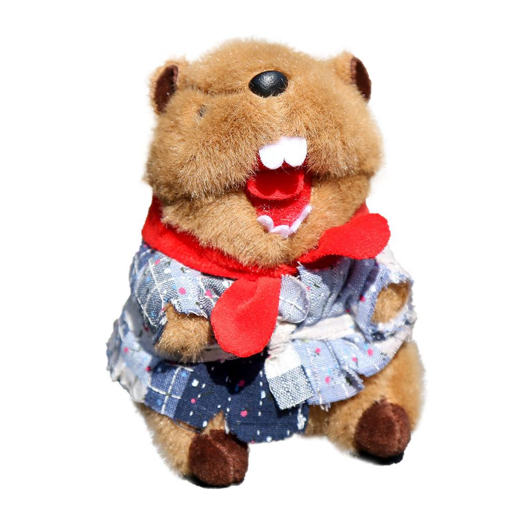 

Marmota Keychain Plush Toy With Pp Cotton Filling For Girls Backpack Accessories 11 CM синій
