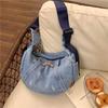 New Fashi Denim Crossbody Bag Large Capacity Hobo Shoulder Bag Trendy Casual Comfortable and Versatile Texture Storage Bags