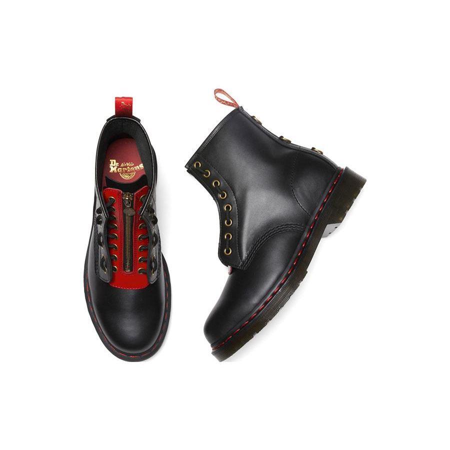Dr. Martens Originals Leather 8 Eyelet Lace-Up Short Martin Boots Unisex boots Black 30556004