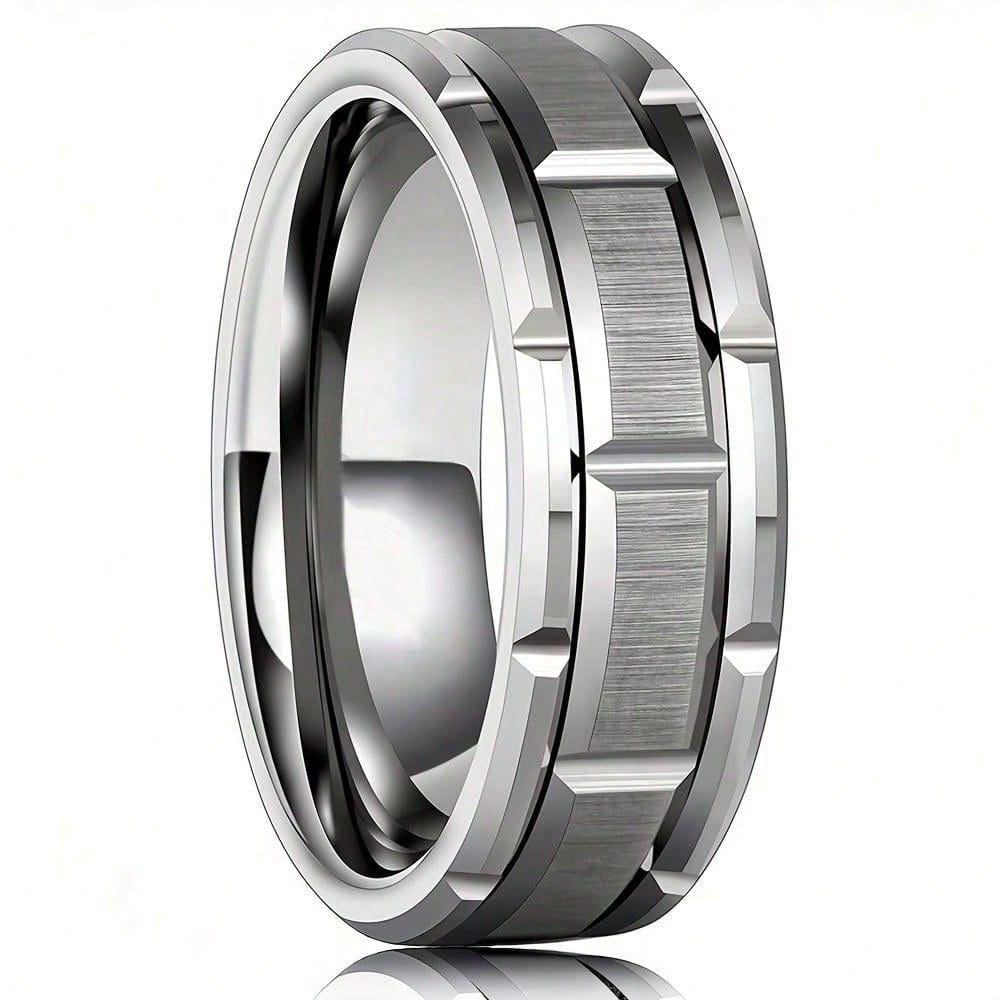 Fashion Silver Color Couple Rings for Lover's Trendy Stainless Steel Men Rings Cute Women Rhinestones Zircon Rings Set