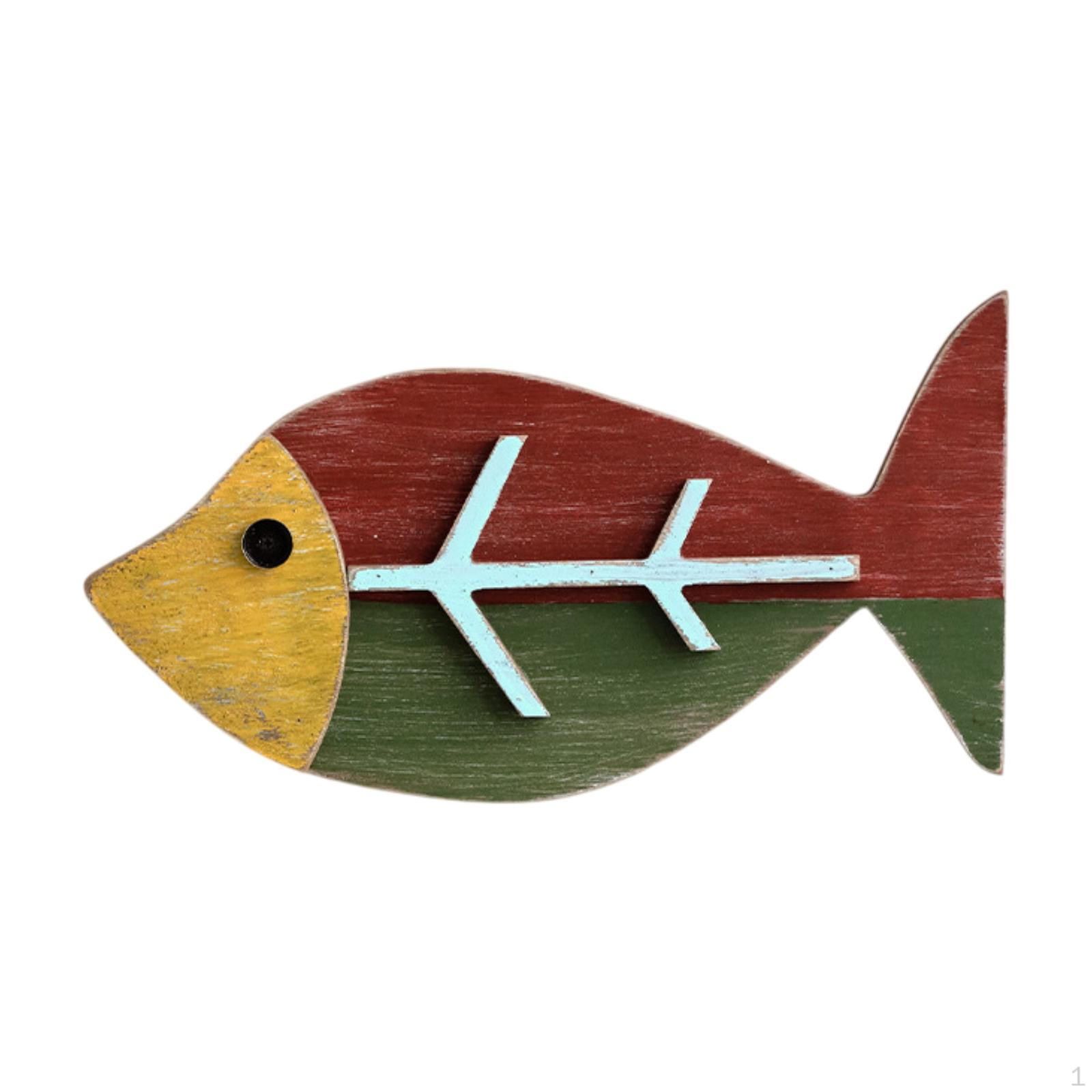 

Деревянная настенная скульптура «Рыбалка», декор для дома в пляжном стиле, морское украшение для спальни 35cmx18.5cm