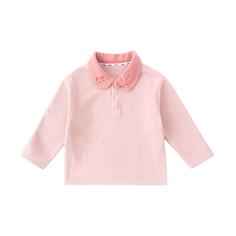 Kids' Autumn Long-Sleeve Doll Collar T-Shirt