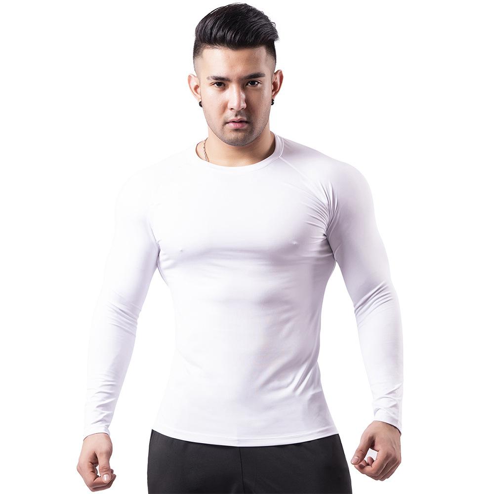 Men Running Long Sleeve T Shirts Gym Running Quick-Dry Tights Shirts Fitness Compression Sportswear Tops