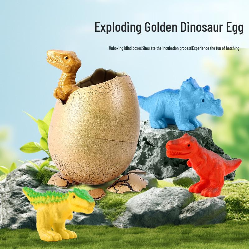 Golden Dinosaur Egg Expanding Toy - Soakable Hatching Gift for Boys & Girls