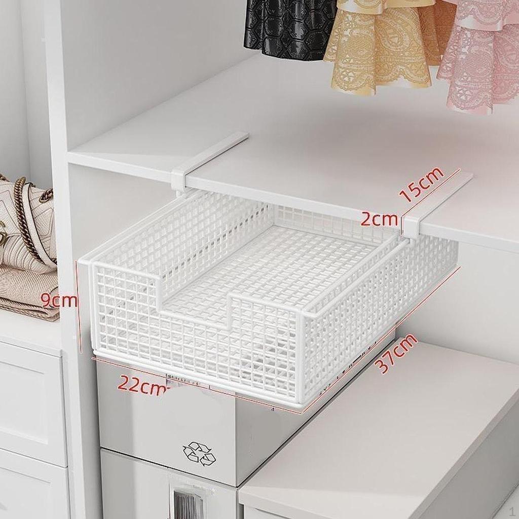 Panier Suspendu Coulissant En Métal - Organisateur De Placard, Tiroir Pratique Pour Sous-vêtements Ou Accessoires