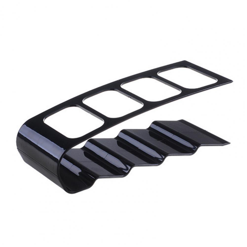 Desk Organizer Rack Remote Control Storage Stand Heavy Duty Plastic Remote Control Storage Rack with 4 Slots Anti-slip Desktop чёрный