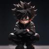 Q-Version Spell Retribution Handpiece Squatting With Five Wujue Tiger Staff Yuren Model Desktop Ornament Surprise Gift