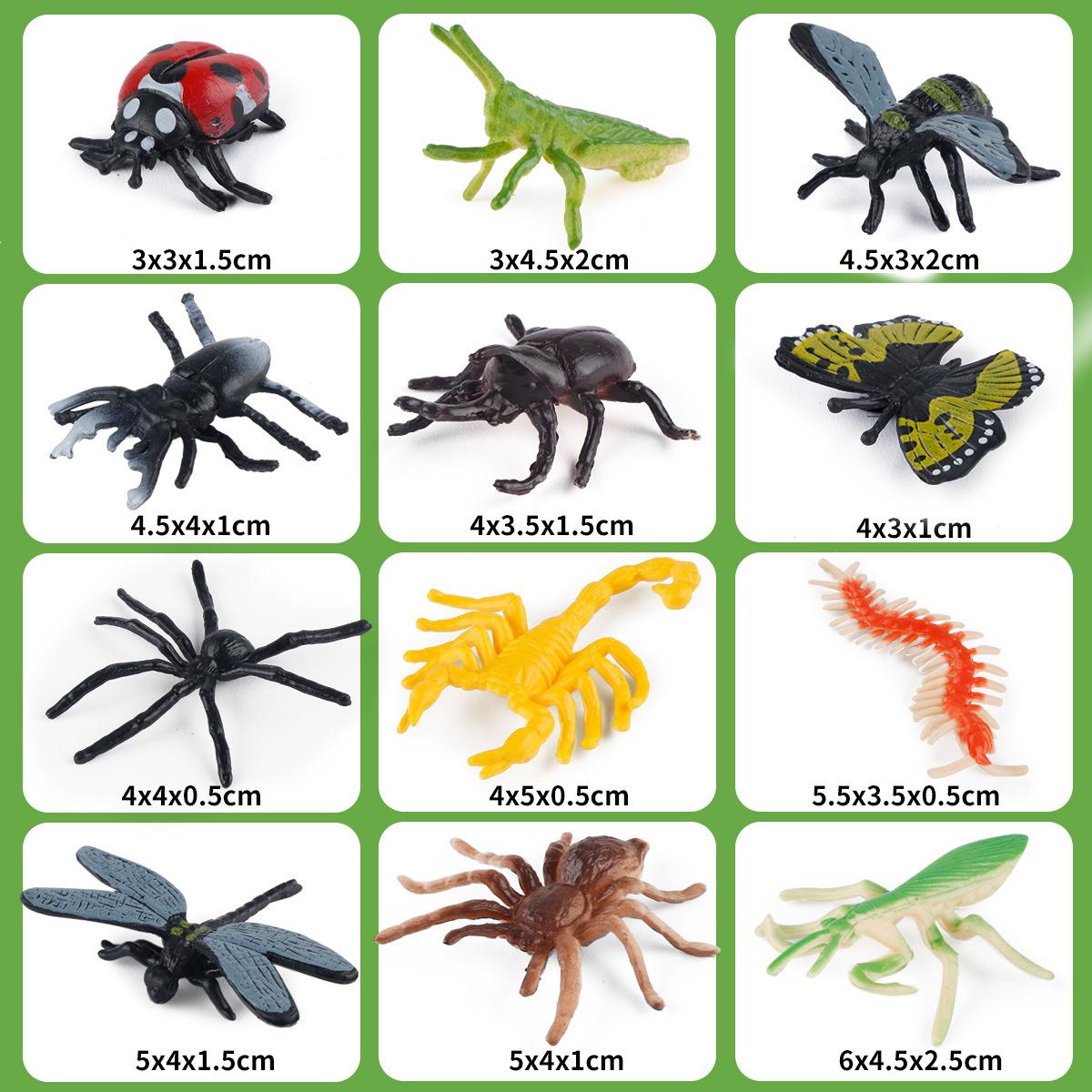 Educational Insect and Dinosaur Models - Wild Animal and Poultry Toys for Cognitive Learning
