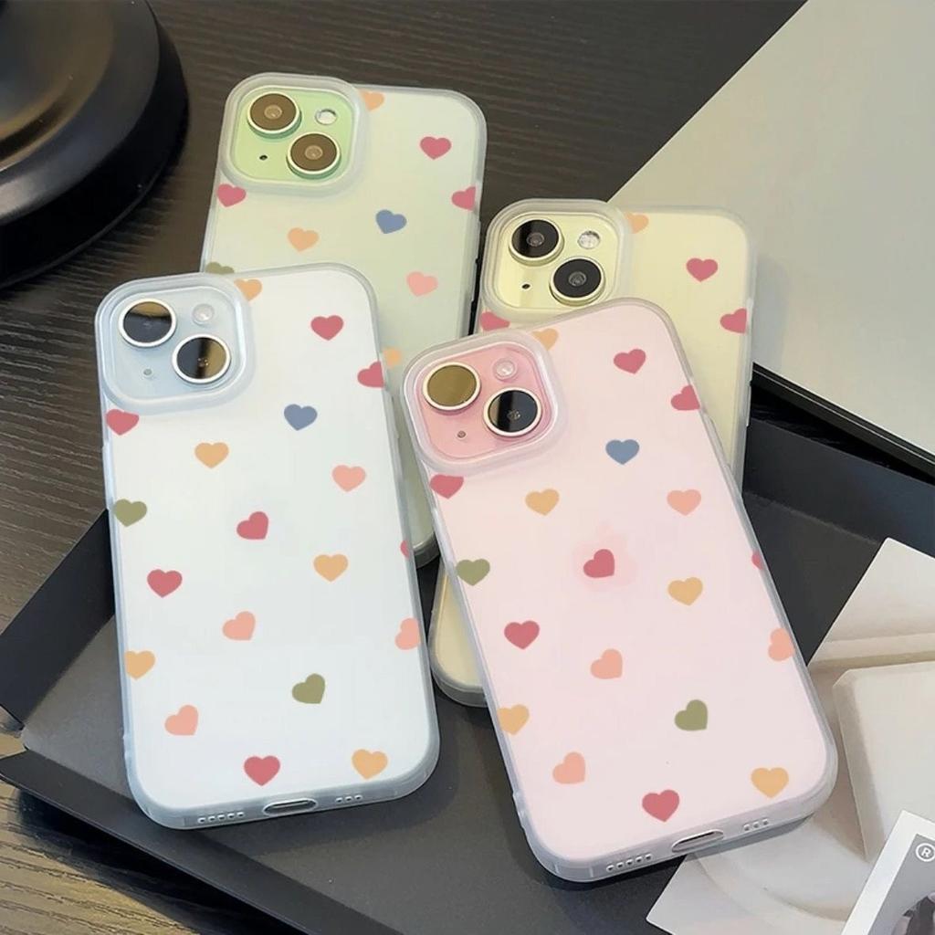 Small heart applies to Apple 15/14/13 promax mobile phone case 12/11 soft case creative 7plus anti-drop 13
