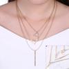Fashion Lady Women Jewelry Multi layer Necklace Clavicle Chain Collar Pendant Accessory