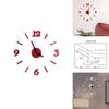 Hochwertige DIY Analoge 3D Spiegeloberfläche Große Zahlen Wanduhr Aufkleber für Heim- und Bürodekoration