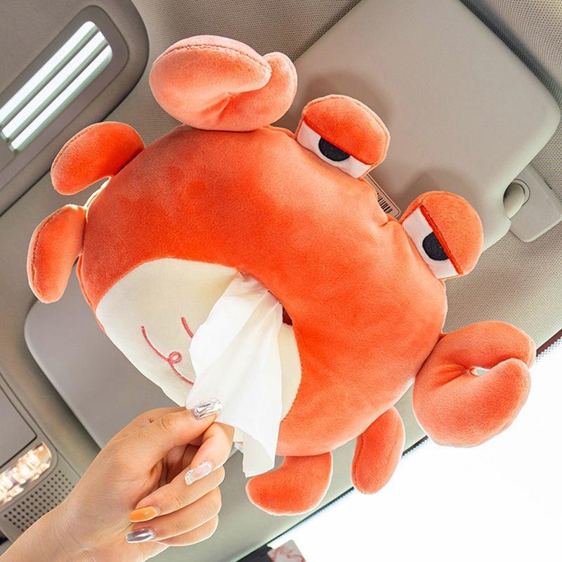 Cartoon Animals Car Paper Boxes Car Tissue Box Car Inner Armrest Box Sun Visor Pumping Box Cute Creative Tissue Boxes Accessory
