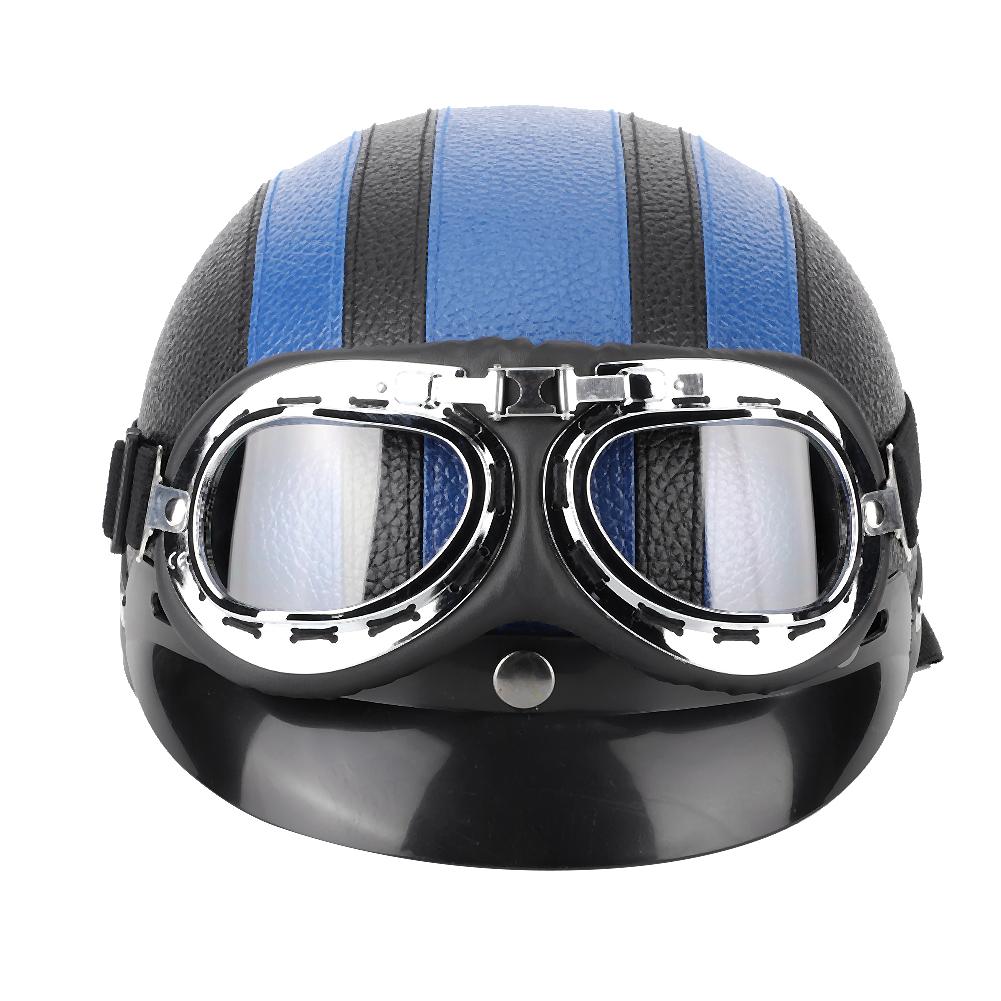 

Motorcycle Helmet Men Women Sunshade with Goggles RH A0318 Keep Warm(BlackBlue Free Size)