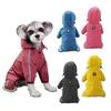 Dog Raincoat Waterproof Rain Coat with Leash Hole Dog Rain Jacket with Hood And Reflective Strips for Small Medium Dogs Puppies