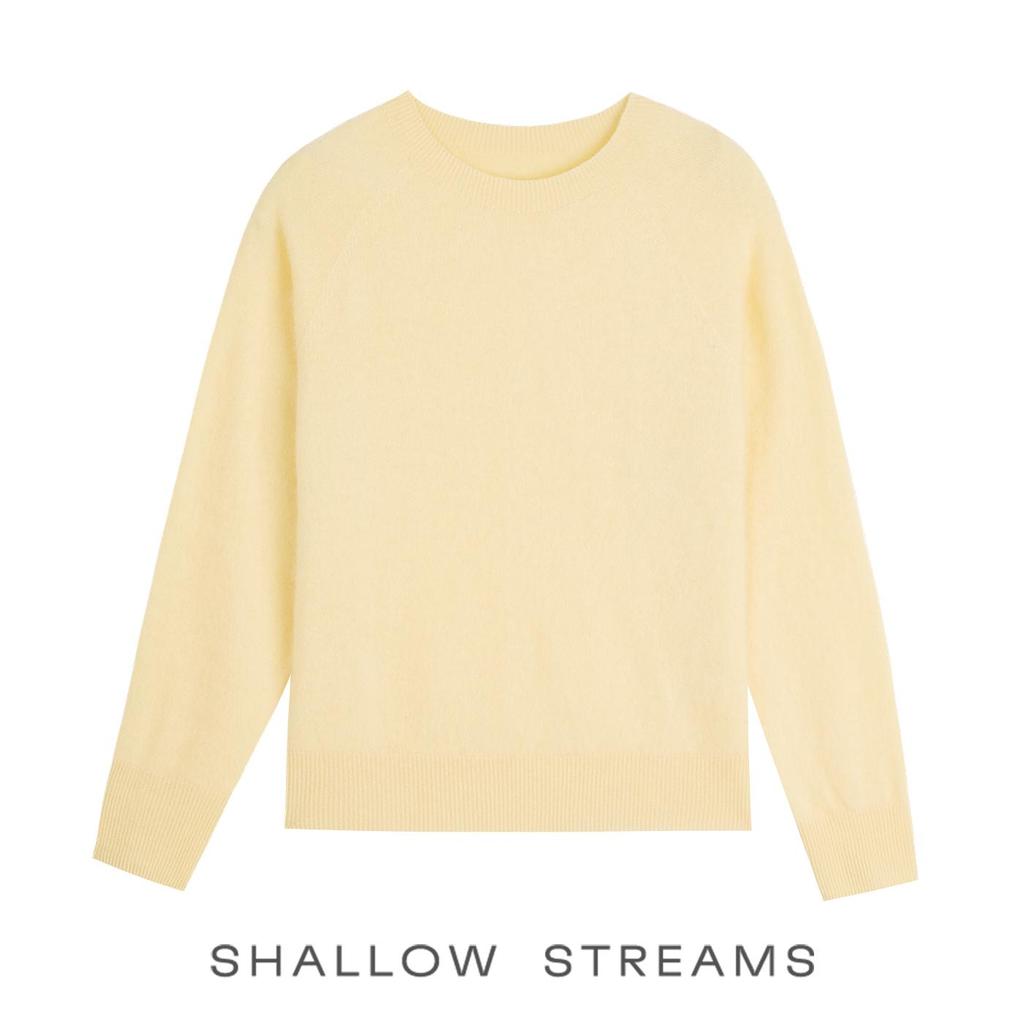 Mulberry Silk & Cashmere Blend Sweater - Soft Knit, Seamless, Round Neck Base Layer for Women