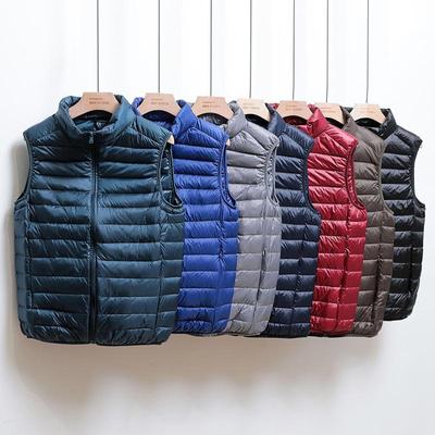 Men's Ultrathin Plus Down Vest Lightweight Versatile Vest for Indoor and Outdoor Use