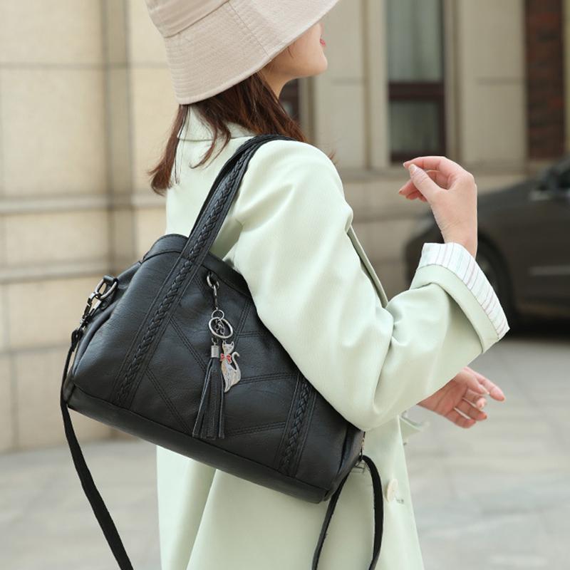 Yogodlns Puha PU bőr Luxus kézitáskák Női Táskák Tervező Női Minőségi Bojt Crossbody Táskák Shopper Tote