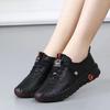 Export Large Size Soft Sole Single Shoes New Spring and Autumn Flat Bottom Fashion Soft Leather Mother Shoes Handmade Shoes