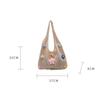 Crochet Mesh Beach Toted Bag,Bohemian Vacation Handbags Aesthetic Knit Shoulder Bag for Women Travel Bag KTB