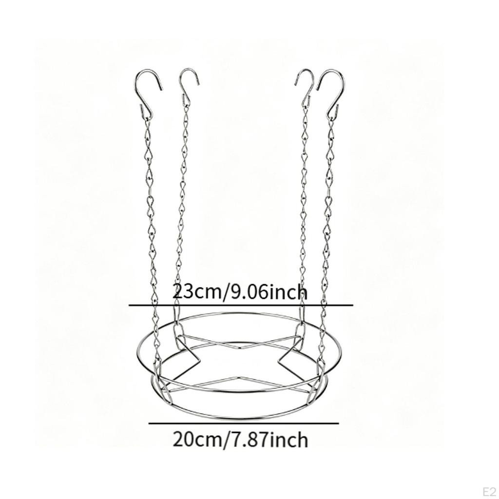 Adjustable Planter Insert for Pot Large Tall Pots Plant Riser with Chains Hooks Filler
