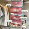 Cartoon Wall Hanging Storage Bag Foldable with Pockets Hanging Baskets 3 Layer Grid Hanging Bag for Dormitory Bedroom