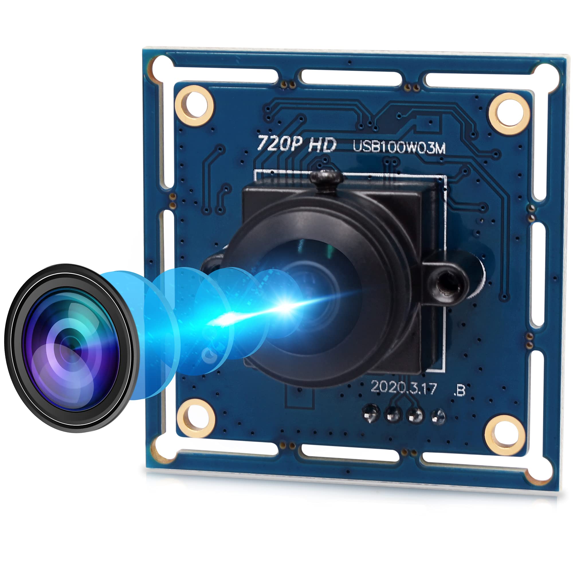 

ELP 1 мільйон пікселів ширококутна веб-камера CMOS NT99141 сенсор Міні 720P USB модуль камери з 170-градусним об’єктивом «риб’яче око» промислова камера 1MP UVC HD зображення синій