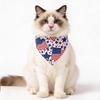 Pet Bandana with Distressed Flag Print Triangular Scarf for Dogs Adjustable Neck Accessory for Independence Day Outdoor Events